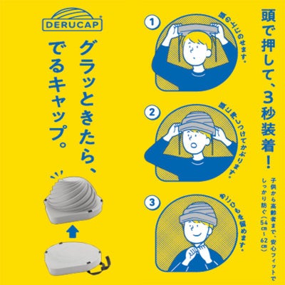 頭で押して3秒装着