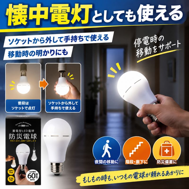 非常時は懐中電灯に